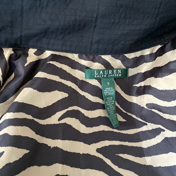 LAUREN Ralph Lauren golden logo branded hardware coat jacket black Sz US S - Picture 7 of 17